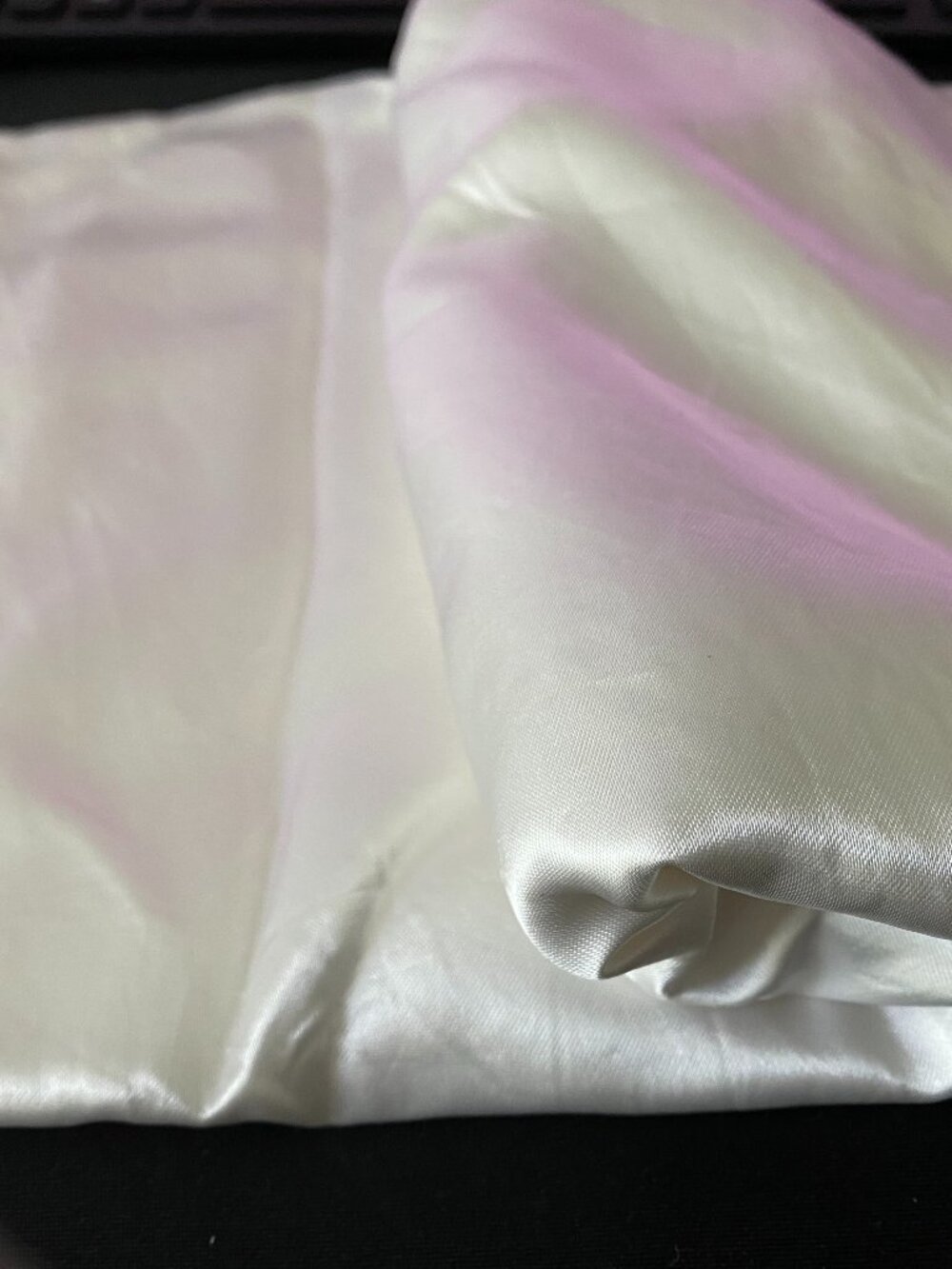 YARDS OF WHITE SATIN GOOD FOR CHILDRENS COSTUMES NEVER USED